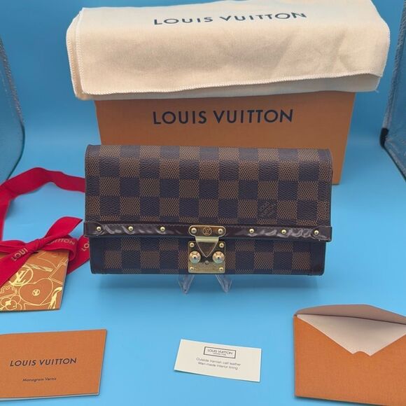 Louis Vuitton Damier Ebene Portefeuille Venice Wallet- box, dust bag, gift set - Picture 9 of 9